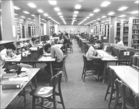 Cook Library reference collection in the 
 1980s